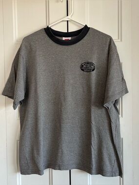 Men's Gray Crewneck Short-Sleeve Shirt Size L